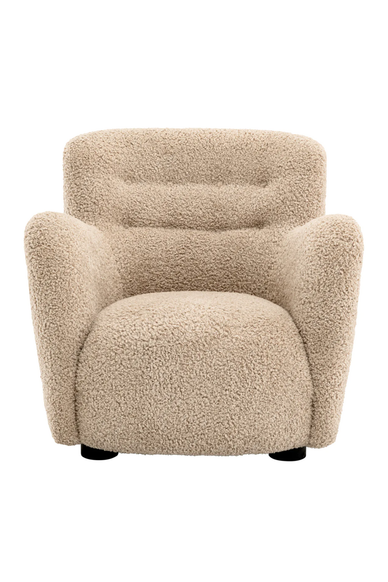 Beige Shearling Lounge Chair | Eichhotz Bixby | Oroatrade.com