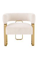 Bouclé Curved Accent Chair | Eichholtz Capricorn | Oroatrade.com