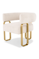 Bouclé Curved Accent Chair | Eichholtz Capricorn | Oroatrade.com