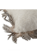 Gray Linen with Spotted Feathers Cushion | Andrew Martin Ossington