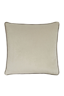 Offwhite Velvet Cushion with Taupe Piping | Andrew Martin Pelham