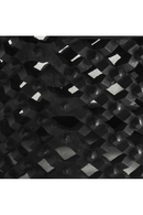 Black Wooden Lattice Stool | Andrew Martin Bamileke | OROATRADE