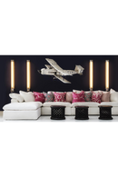 Black Wooden Lattice Stool | Andrew Martin Bamileke | OROATRADE