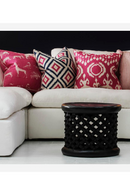 Black Wooden Lattice Stool | Andrew Martin Bamileke | OROATRADE