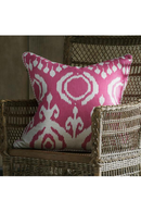 Ikat Cushion with Velvet Piping M | Andrew Martin Volcano | OROATRADE