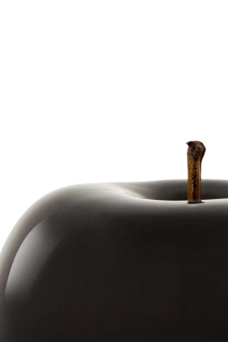 Black Apple Ceramic Sculpture L | Andrew Martin Glazed | OROATRADE