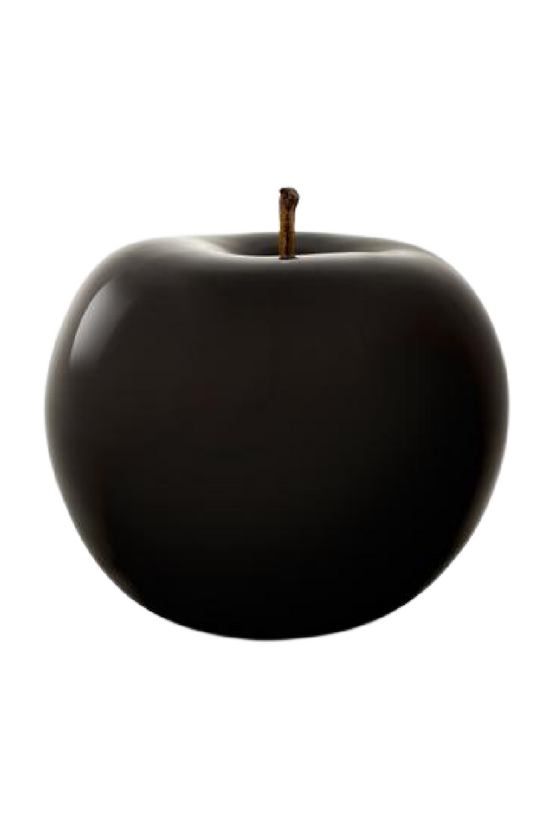 Black Apple Ceramic Sculpture L | Andrew Martin Glazed | OROATRADE