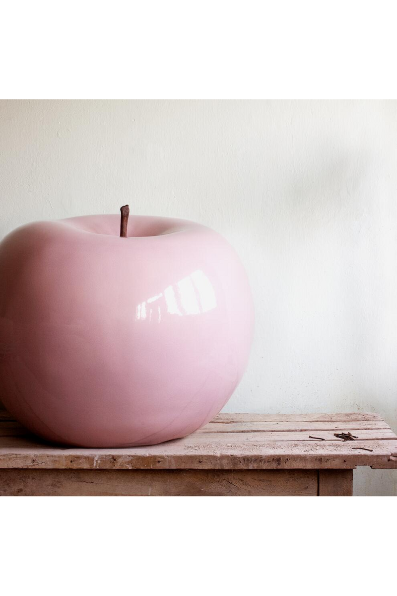 Pink Apple Ceramic Sculpture M | Andrew Martin Glazed | Oroatrade