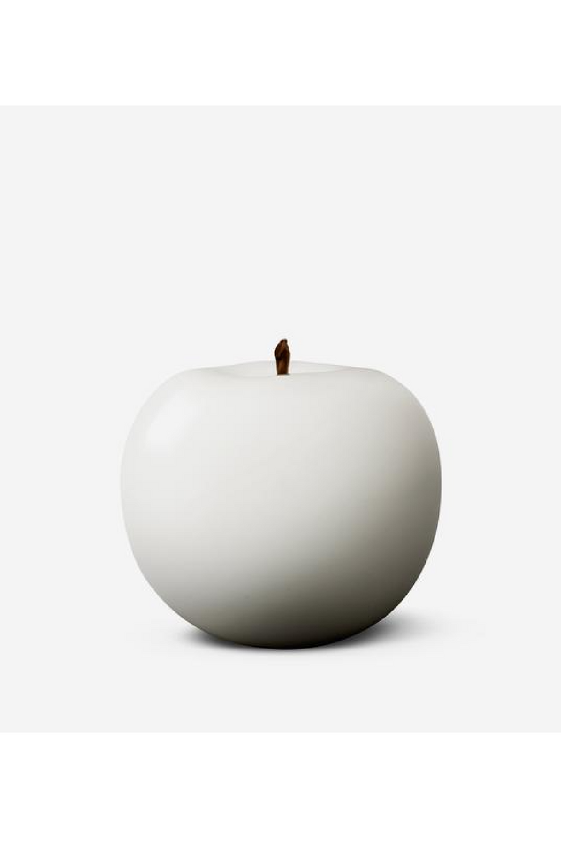 White Apple Ceramic Sculpture M | Andrew Martin Glazed | Oroatrade