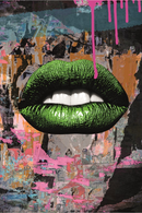 Green Pout Art Print | Andrew Martin Lip | OROATRADE