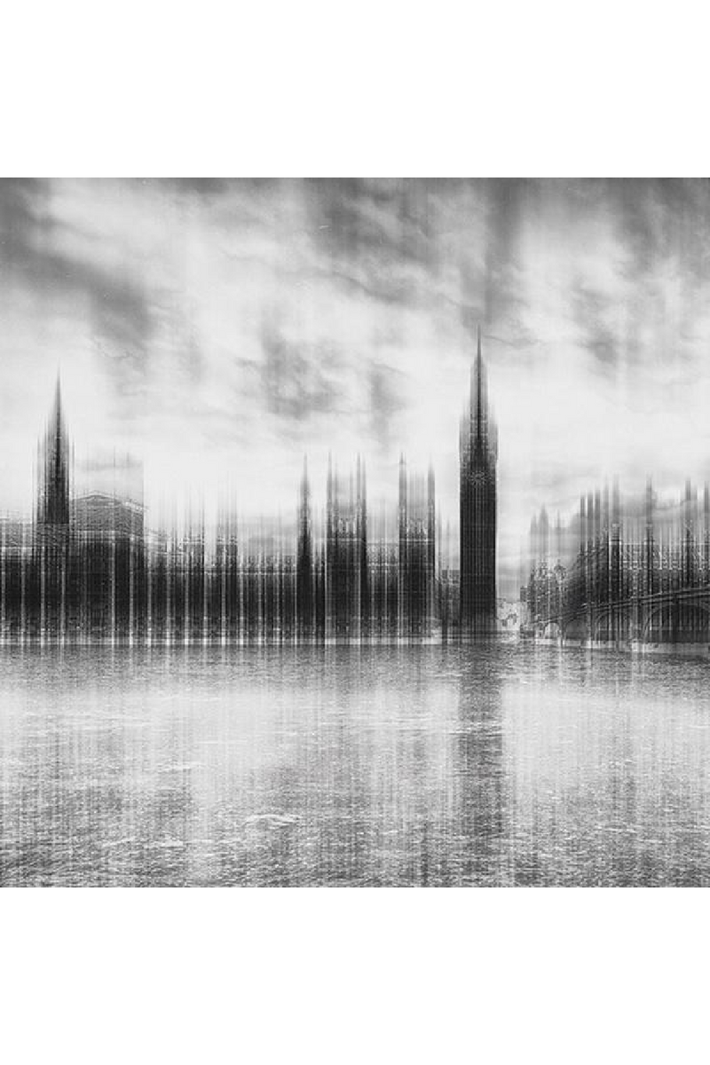 Charcoal Gray Plexiglass Artwork | Andrew Martin London Skyline