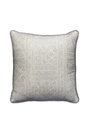 Gray Batik Cushion with Velvet Piping | Andrew Martin Ostuni | OROATRADE