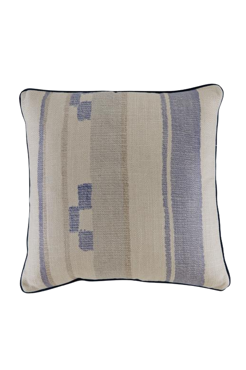 Blue and White Linen Blend Cushion | Andrew Martin Indus | OROATRADE