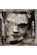 Textured Face Artwork | Andrew Martin Sepia Woman | OROATRADE