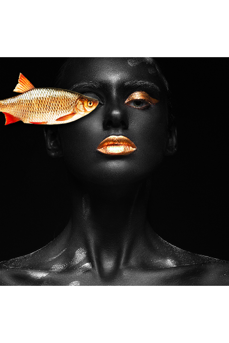 Woman and Gold Fish Artwork | Andrew Martin Golden Eye | OROATRADE