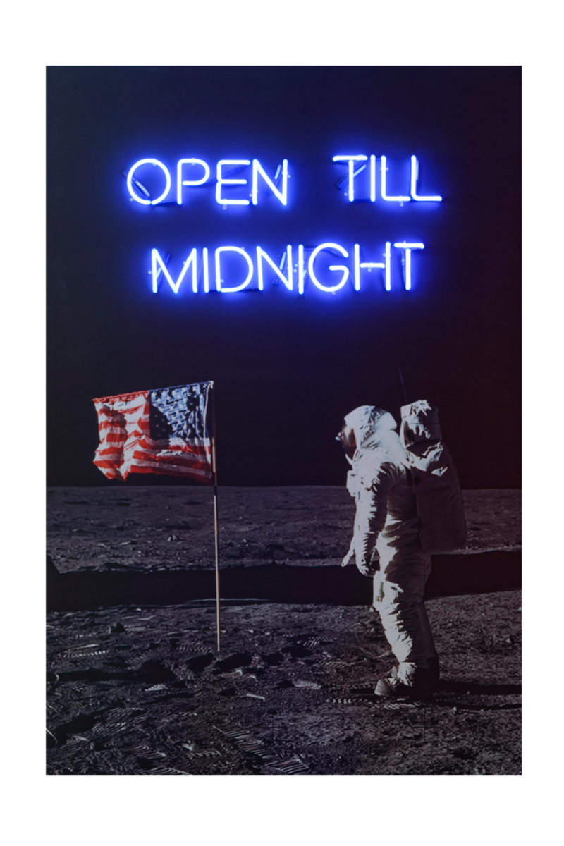 Space Man Neon Wall Art | Andrew Martin Moon Landing | OROATRADE