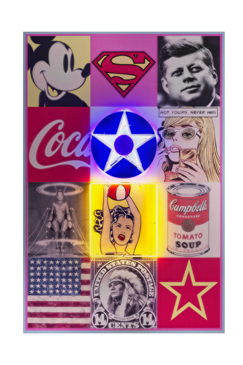 American Pop Icons Neon Artwork | Andrew Martin America | OROATRADE