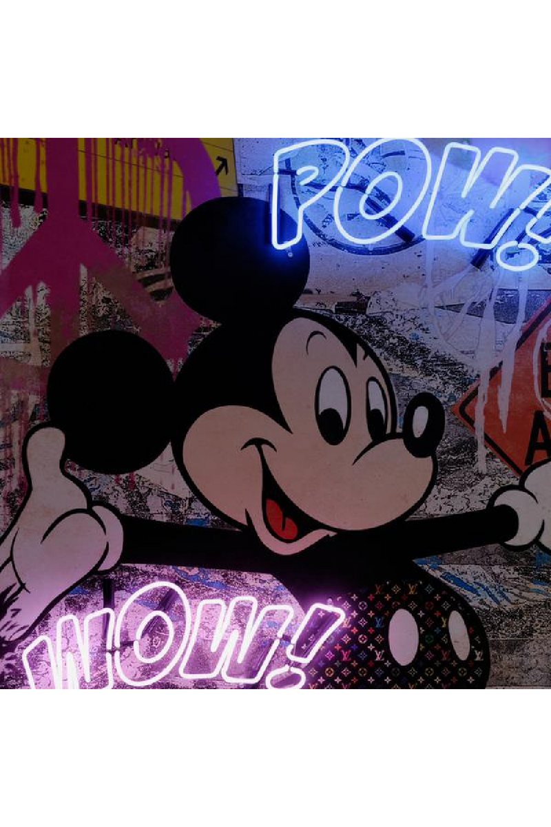 Mickey Mouse Neon Art Print | Andrew Martin Pow Wow | OROATRADE