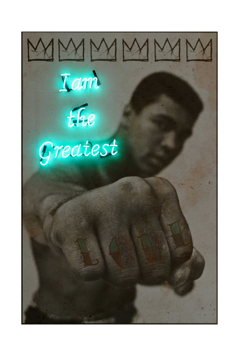 King of Boxing Neon Art Print | Andrew Martin Muhammad Ali | OROATRADE