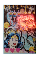 Female Hero Graffiti Neon Artwork | Andrew Martin Wonder Women | OROATRADE