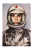 Silver NASA Space Neon Art Print | Andrew Martin Space Girl | OROATRADE