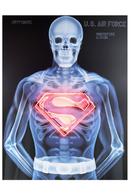 Black Skeletal Superhero Neon Artwork | Andrew Martin Superman | OROATRADE