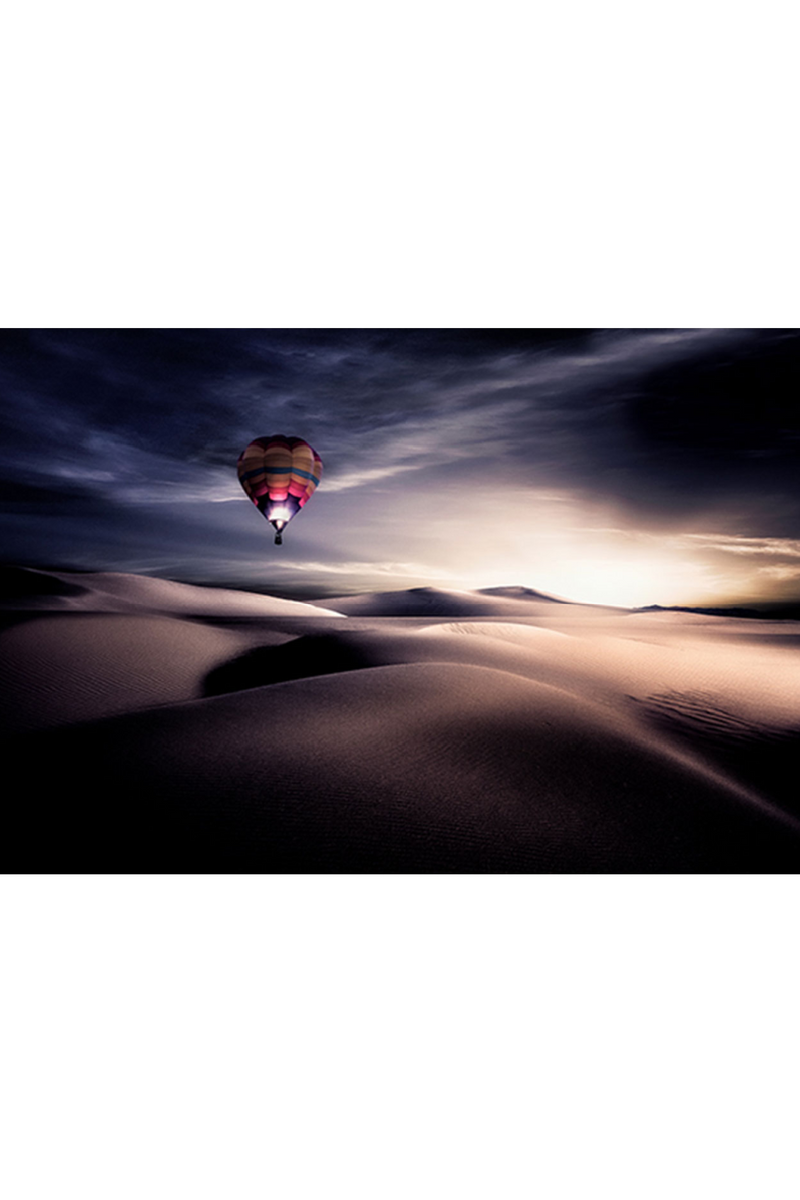 Hot Air Balloon Photographic Artwork | Andrew Martin Desert Balloon