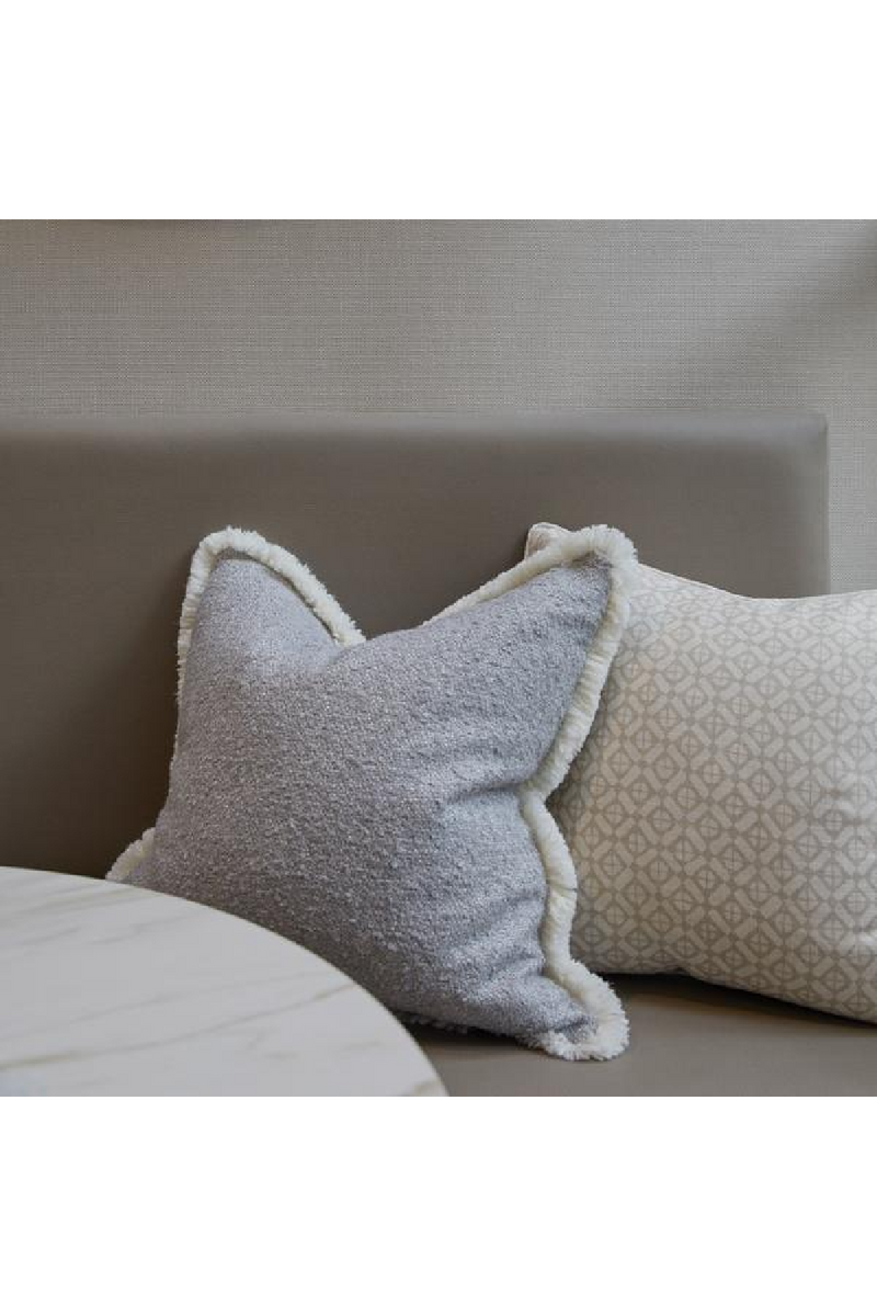 White Fringed Square Cushion | Andrew Martin Huntsman | OROATRADE