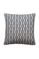 Chain Link Pattern Square Cushion | Andrew Martin Burlington | OROATRADE