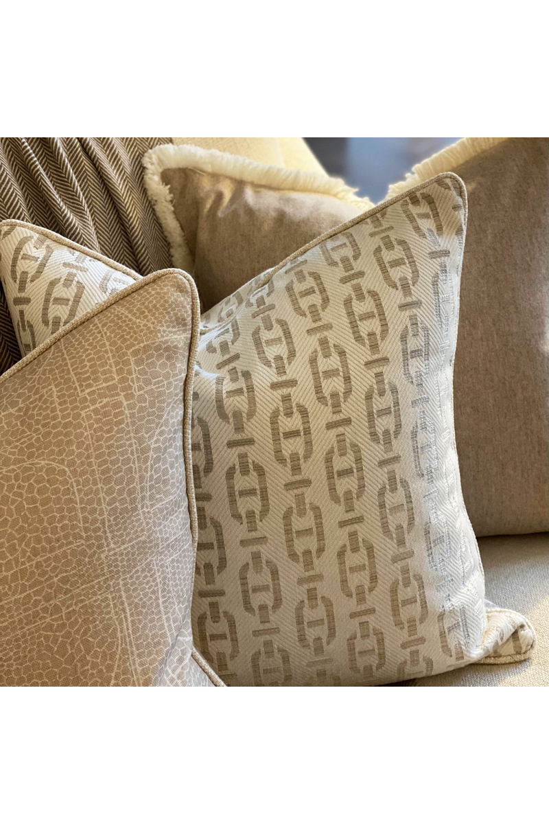 Chain Link Pattern Square Cushion | Andrew Martin Burlington | OROATRADE