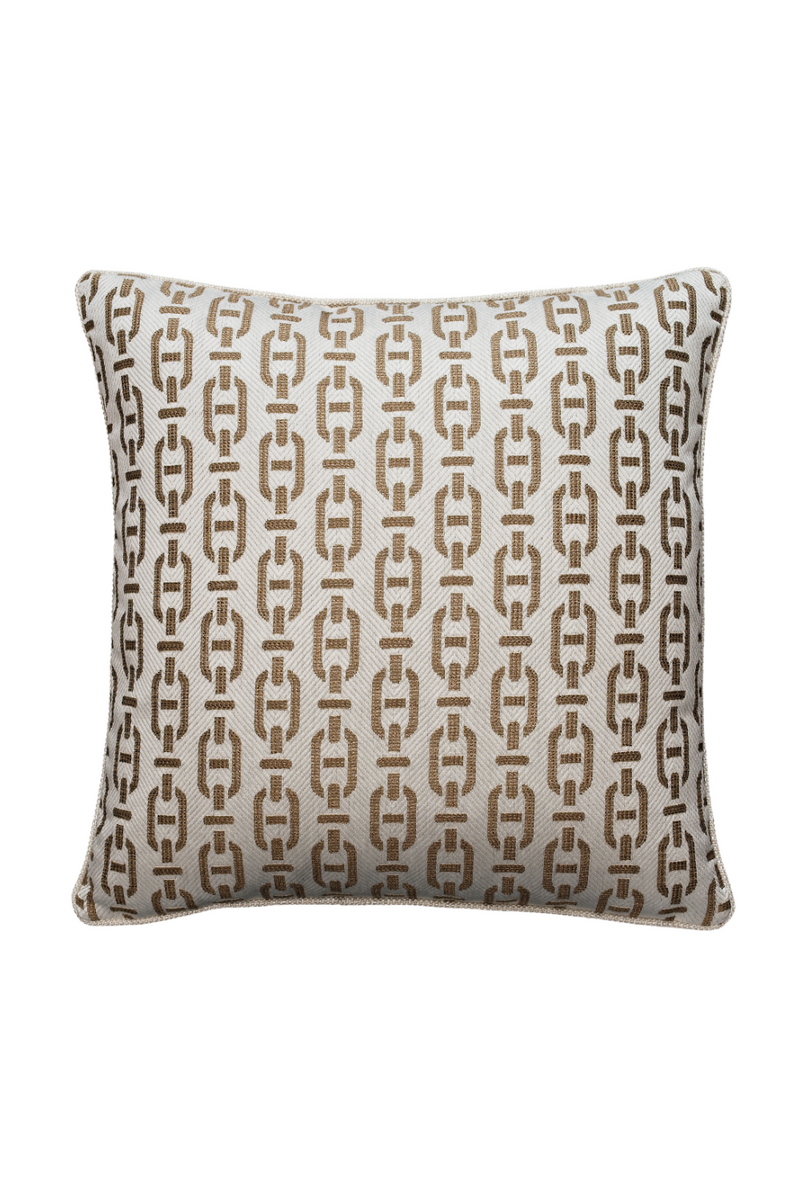 Chain Link Pattern Square Cushion | Andrew Martin Burlington | OROATRADE