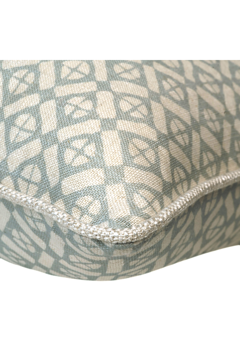 Diamond Print Ecru Piped Cushion | Andrew Martin Audley | OROATRADE