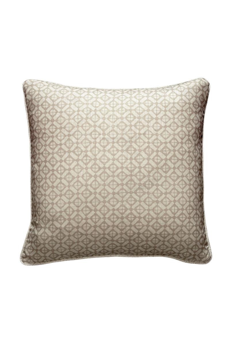 Diamond Print Ecru Piped Cushion | Andrew Martin Audley | OROATRADE