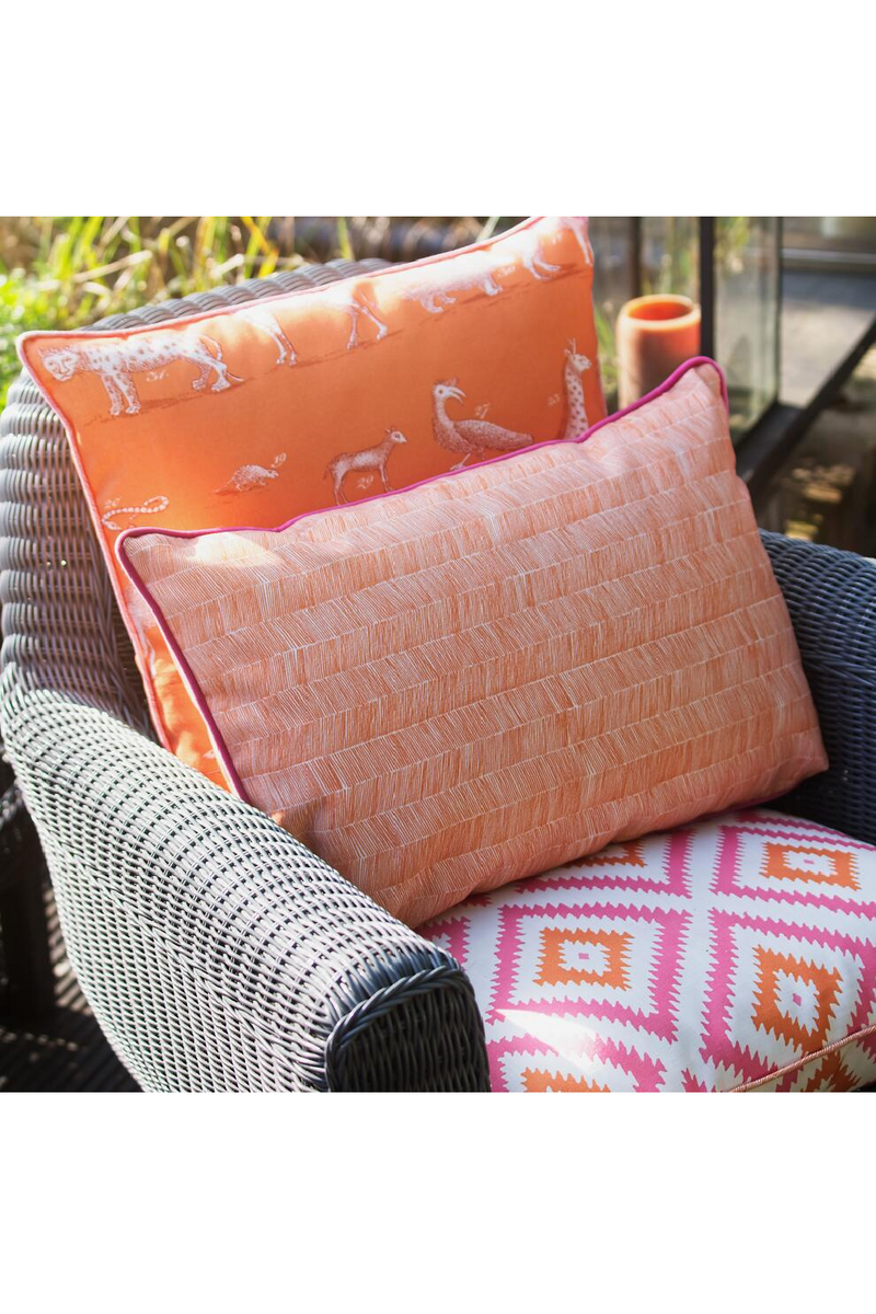 Herringbone Outdoor Cushion | Andrew Martin Delta | Oroatrade