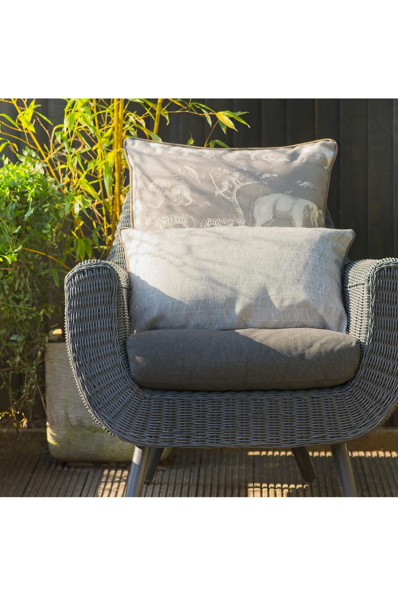 Herringbone Outdoor Cushion | Andrew Martin Delta | Oroatrade