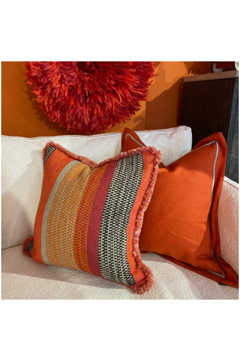 Orange Striped Cushion | Andrew Martin Llama | OROATRADE