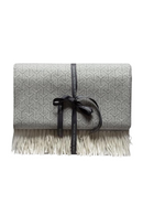 Gray Wool and Cashmere Gepmetric Throw | Andrew Martin Monte | OROATRADE