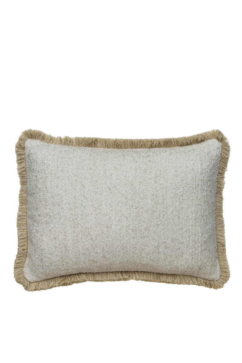 Bouclé Fringed Rectangular Cushion | Andrew Martin Huntsman | OROATRADE