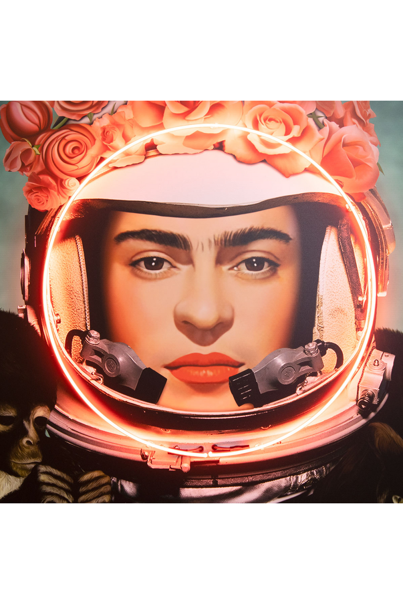 Frida Kahlo Neon Wall Art | Andrew Martin Space Girl Frida | OROATRADE