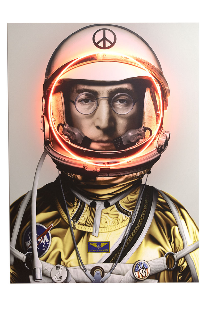 Gold John Lennon Neon Wall Art | Andrew Martin Space Man Lennon | OROATRADE