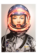Silver Marilyn Monroe Neon Art Print | Andrew Martin Space Girl | OROATRADE