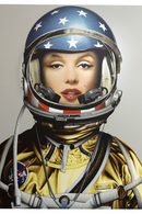 Gold Marilyn Monroe Neon Art Print | Andrew Martin Space Girl | Oroatrade.com