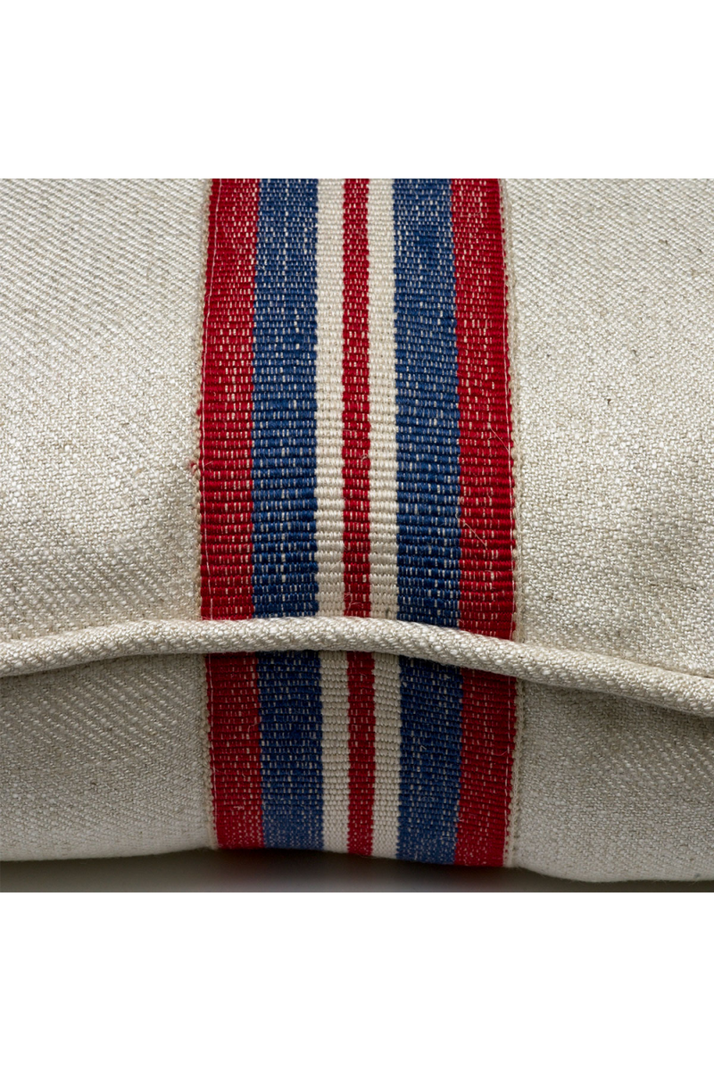Woven Medal Striped Linen Cushion | Andrew Martin Hedgerow | OROATRADE