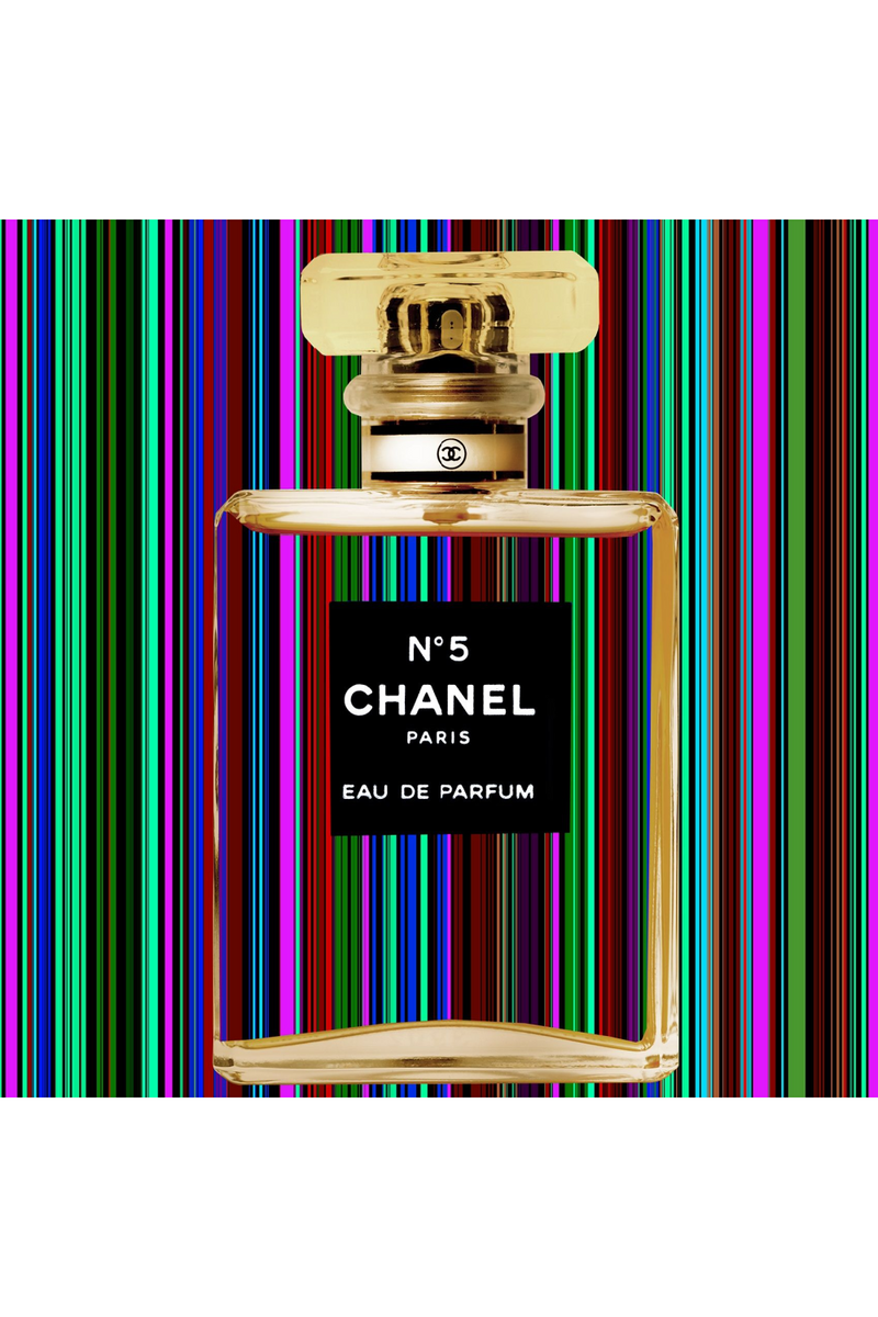 Multicolored Perfume Photographic Artwork | Andrew Martin Chanel Stripes Part I | Oroatrade.com