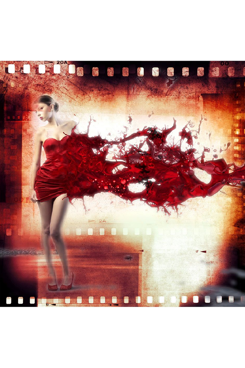 Female Photographic Artwork | Andrew Martin Liquid Red Dress