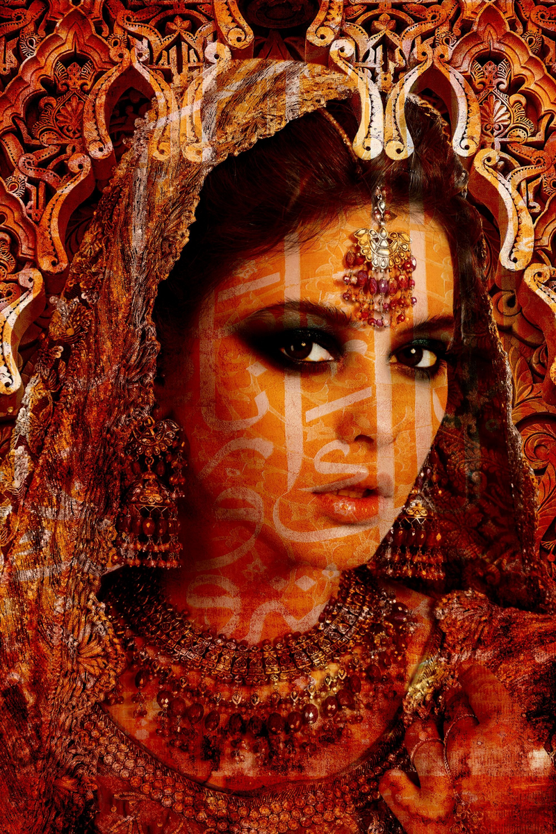 Orange Woman Photographic Artwork | Andrew Martin Arabella Touched | Oroatrade.com