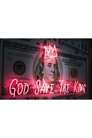 Hundred Dollar Neon Artwork | Andrew Martin God Save The King | Oroatrade.com