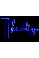 Framed Blue Neon Artwork | Andrew Martin World Is Yours | Oroatrade.com