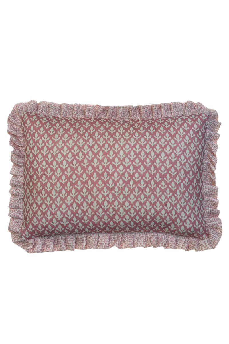 Ruffled Rectangular Throw Pillow | Andrew Martin Bud | Oroatrade.com