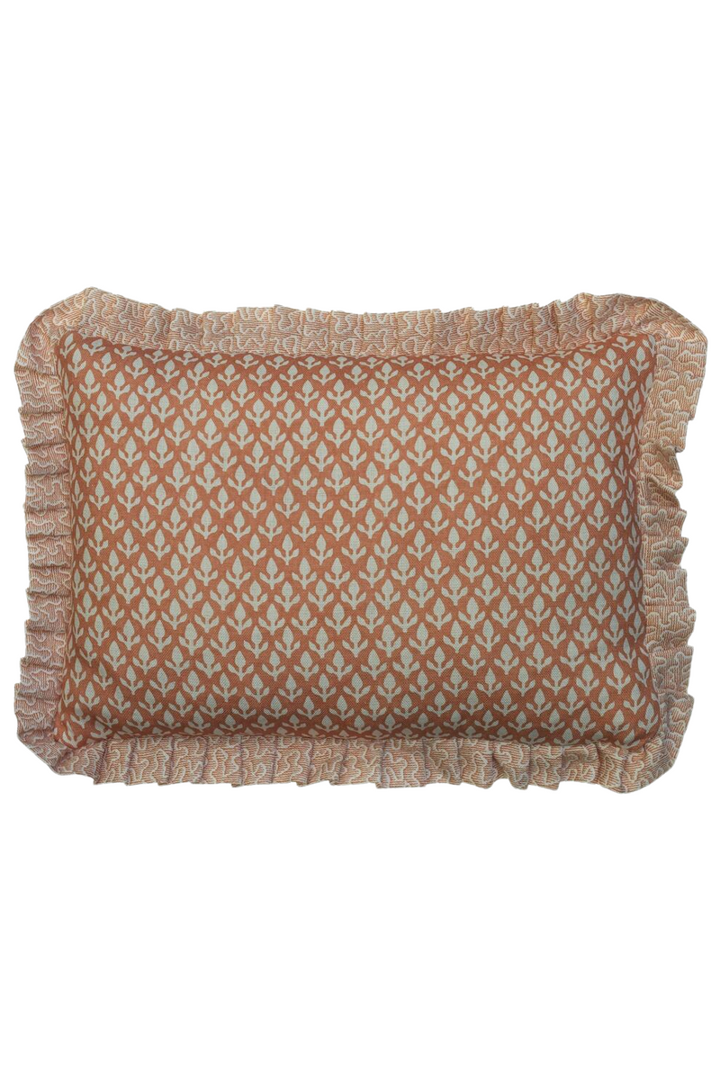 Ruffled Rectangular Throw Pillow | Andrew Martin Bud | Oroatrade.com